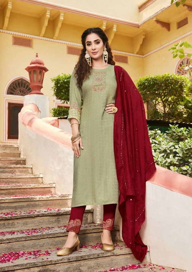 Keeloo Bittu 2 Rayon New Ethnic Wear Latest Kurti Pant With Dupatta Collection